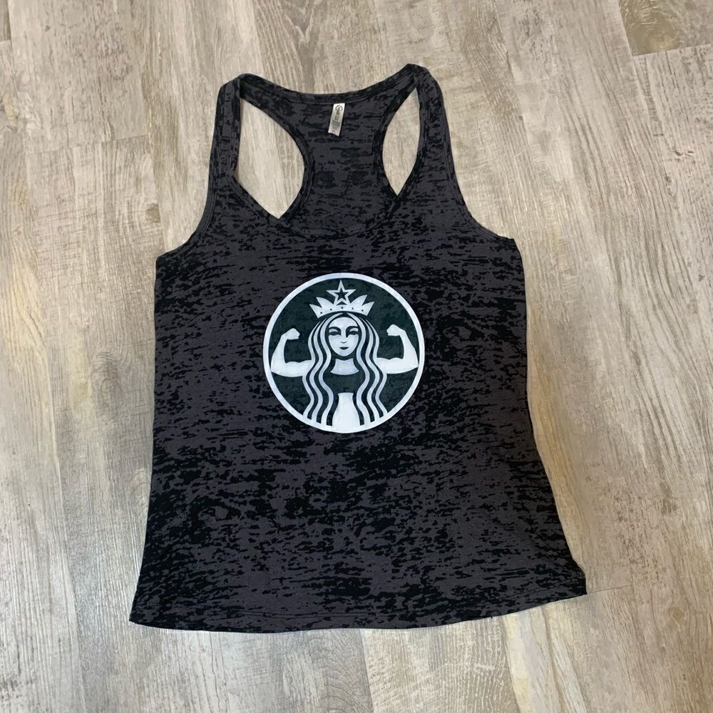 Starbucks womans gray strong arms tank top size XL - Picture 7 of 7